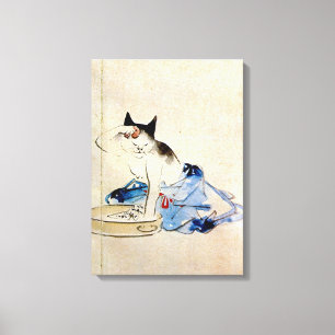 Toile Chat laver son corps, Utagawa Hiroshige