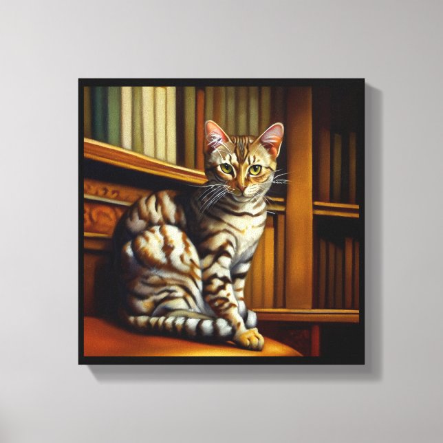 Toile Chat Mau Égyptien  (Recto)