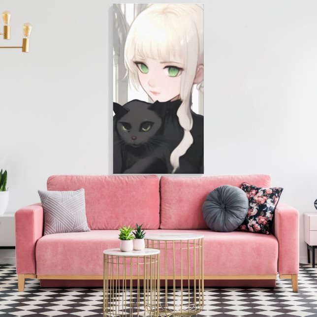 Toile Chat Noir (Insitu(Salon))