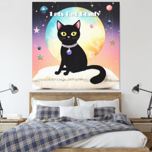 Toile Chat Noir - Installons-Nous Confortablement