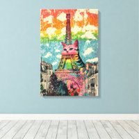 Chat Parisien - Tour Eiffel Imaginaire Art