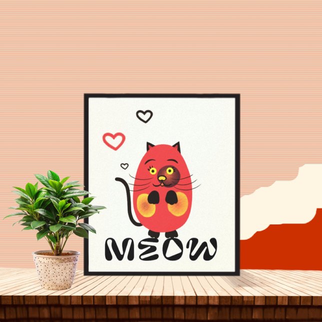 Toile Chat rouge mignon (Créateur téléchargé)
