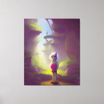 Chat tenant Fleur rose