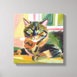 Toile Chat Tortue   Peinture de Chat Belle