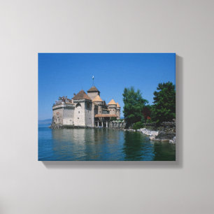 Toile Chateau Chillon, Lac Léman, Canton de Vaud,