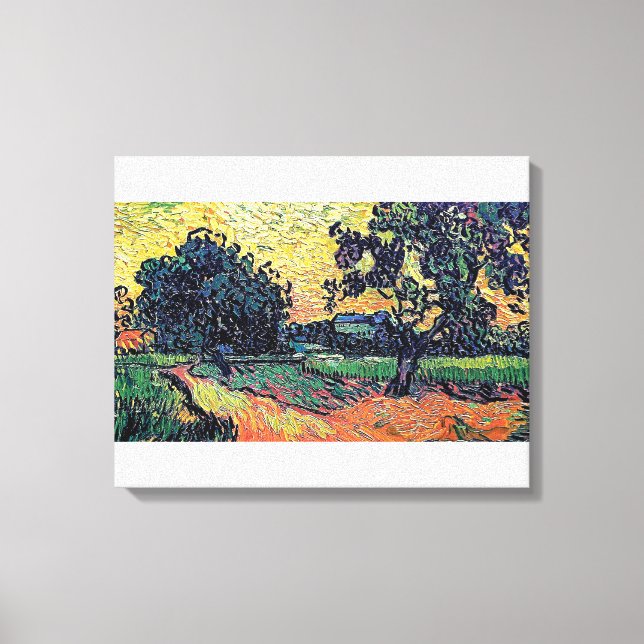 Toile Château d'Auvers-sur-Oise au coucher du soleil - V (Recto)