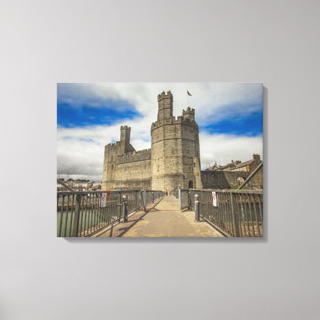 Toile Château de Caernarfon au Pays de Galles. (Recto)