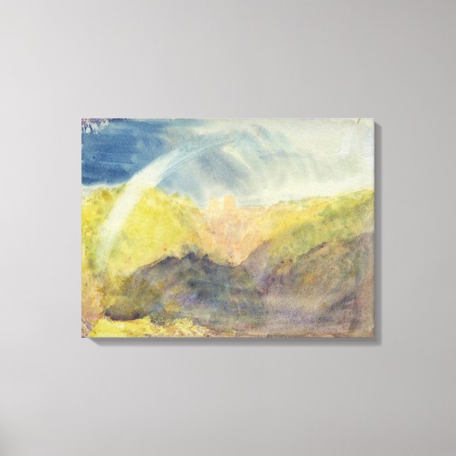 Toile Château de Crichton (Paysage montagneux avec pluie (Recto)