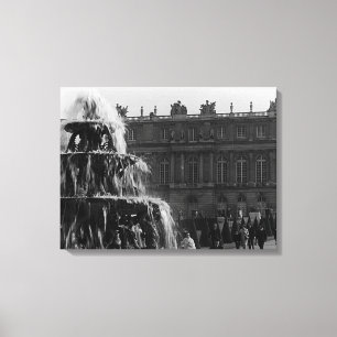 Toile Château de France vintage Fontaine Pyramide Versai