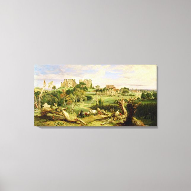 Toile Château de Kenilworth, Warwickshire, 1840 (huile s (Recto)