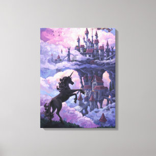 Toile Château de licorne Art