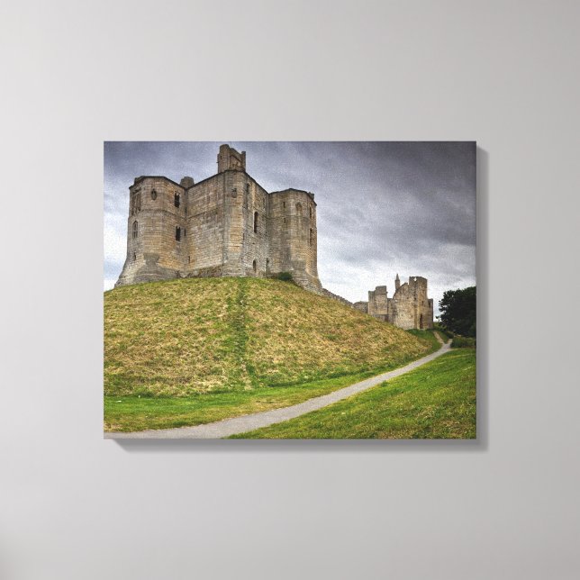 Toile Château de Warkworth en Northumberland, Angleterre (Recto)