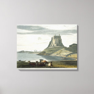 Toile Château sur l'île sainte, le Northumberland, 'd'un