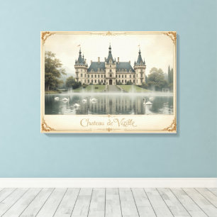 Toile Château vintage de Vizille France Paysage Art