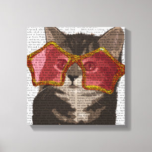 Toile Chaton dans des lunettes de soleil d'étoile