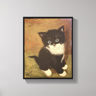 Toile Chaton de smoking