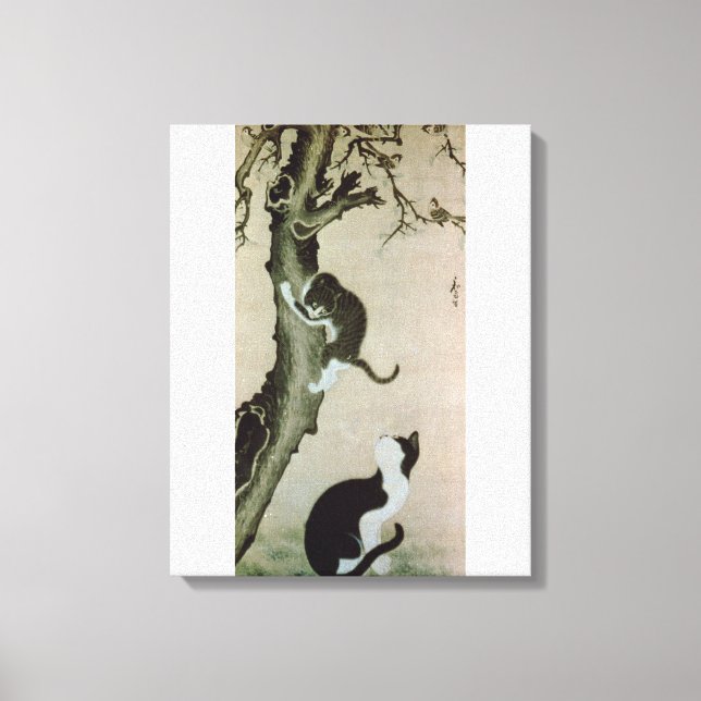Toile Chats, 17ème siècle (encre sur soie) (Recto)