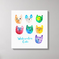 Chats aquarelles et amis