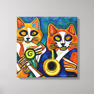 Toile Chats de jazz