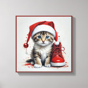 Toile Chats Festifs en costumes de Noël - Vibes de Noël