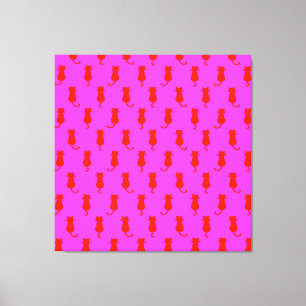 Toile Chats Rouges Fantaisistes Roses Pour Toujours Fun
