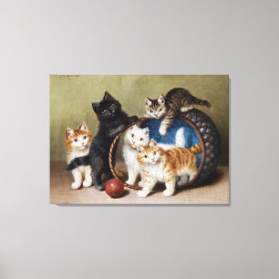 Toile Chats vintages Chatons Sophie Sperlich La Balle Ro