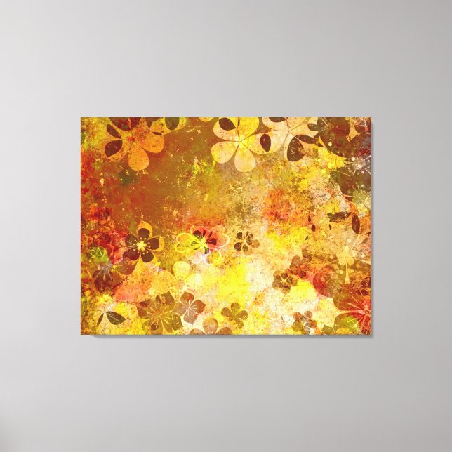Toile Chaud automne peinture abstraite (Recto)