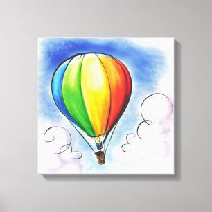 Toile chaude colorée de peinture de ballon à air