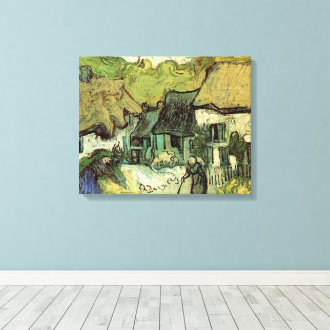 Toile Chaumières à Jorgus par Vincent van Gogh (Insitu (Plancher de Bois))