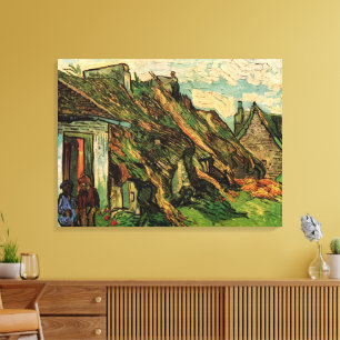 Toile Chaumières en grès par Vincent van Gogh