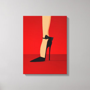 Toile Chaussures à talon de verre Peinture murale