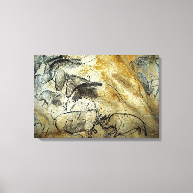 Toile Chauvet Lascaux Cave Peinture Chevaux et animaux (Recto)