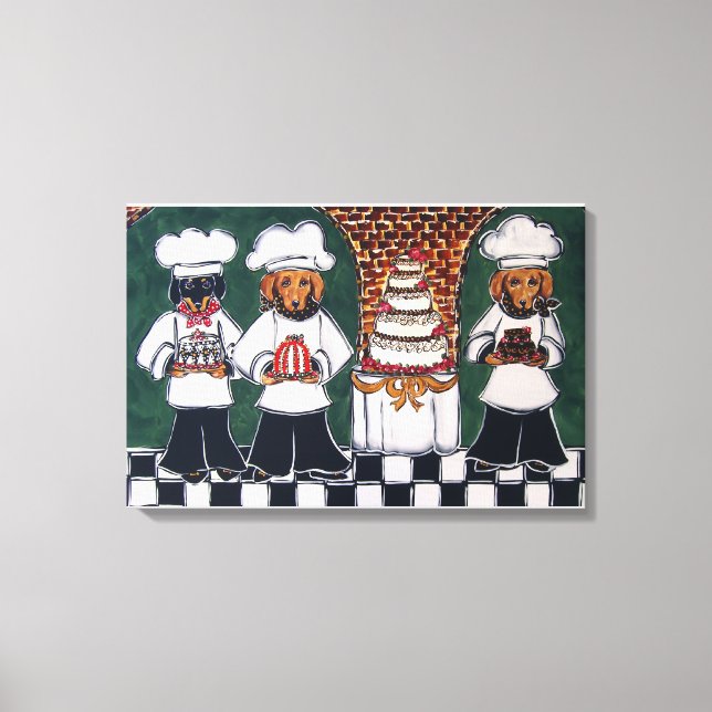 TOILE CHEF DACHSHUNTS FRANÇAIS (Recto)