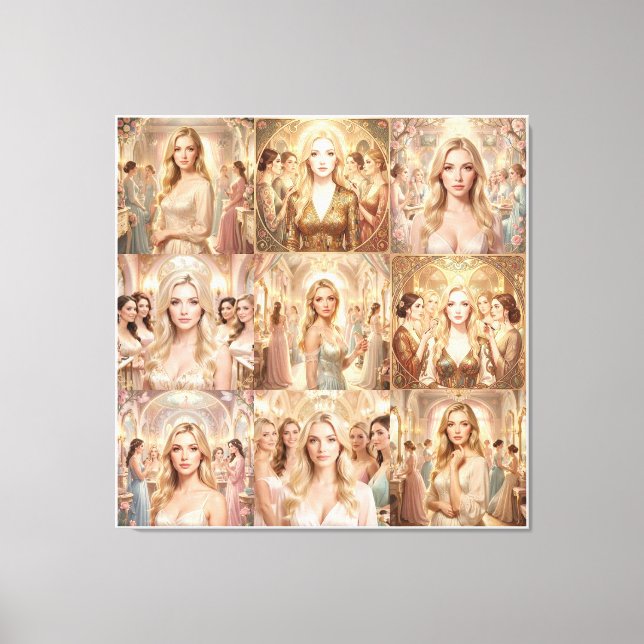 Toile Chef-d'œuvre circulaire d'esthétique douce (Recto)