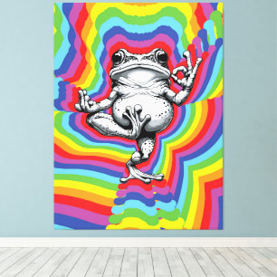 Toile Chef-d'œuvre de Grenouille Zen