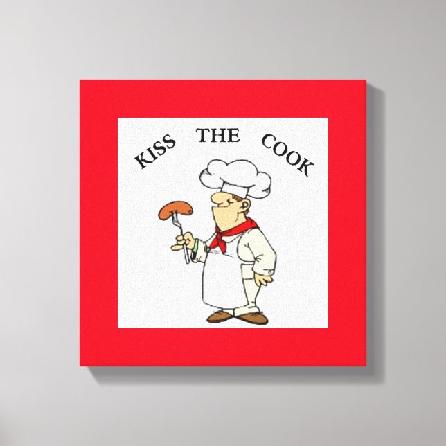 TOILE CHEF "KISS THE COOK" (Recto)