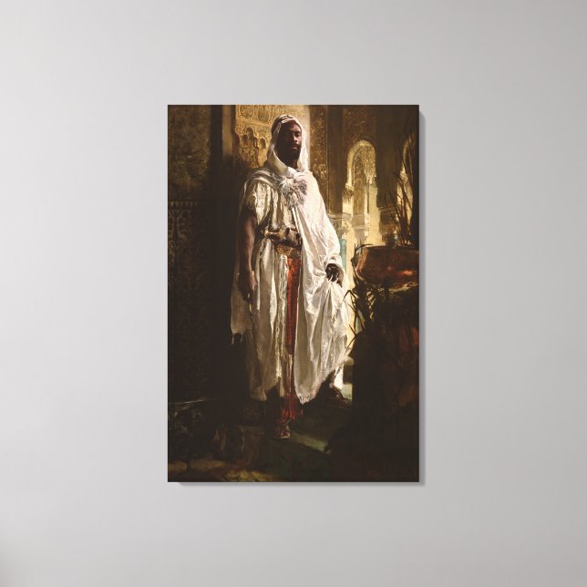 Toile Chef maure Art africain Peinture Portrait (Recto)