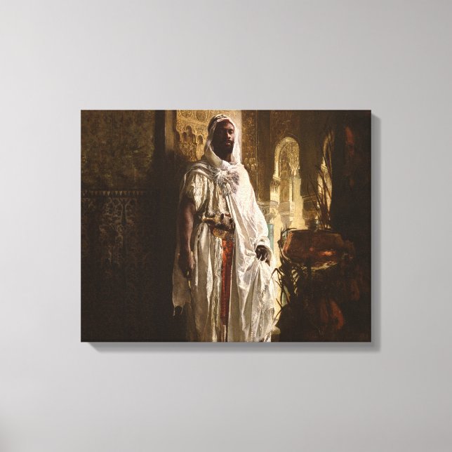 Toile Chef maure Art africain Peinture Portrait (Recto)