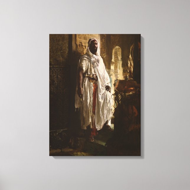 Toile Chef maure Art africain Peinture Portrait (Recto)