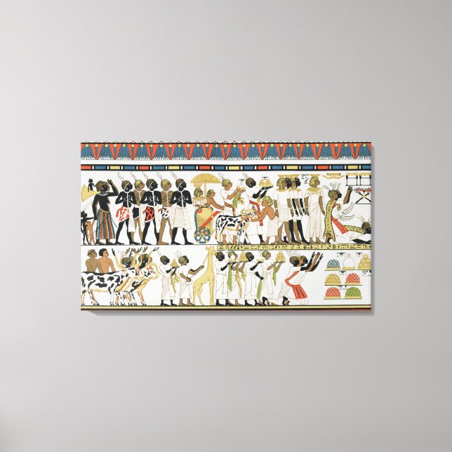 Toile Chefs nubiens apportant des cadeaux (Recto)