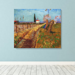 Toile Chemin dans un champ, saules de Vincent van Gogh