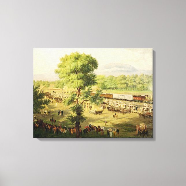 Toile Chemin de fer dans la vallée du Mexique, 1869 (Recto)