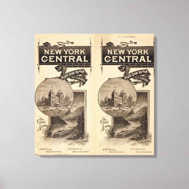 Toile Chemin de fer New York Central et Hudson River (Recto)