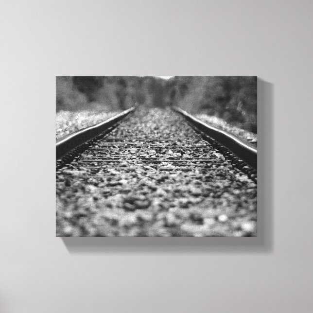 Toile Chemin de fer rural noir et blanc 8x10 (Recto)