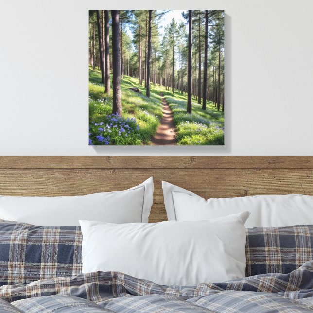 Toile Chemin de la forêt serene au printemps (Insitu(Chambre))