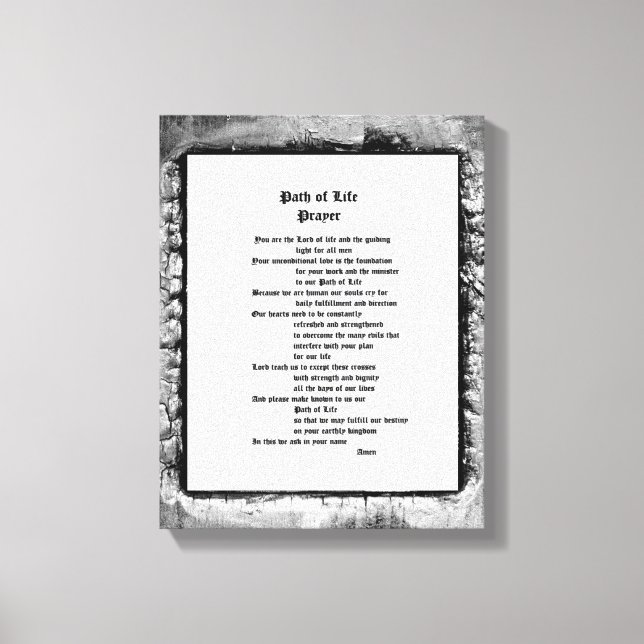 Toile Chemin de la vie Prière (Recto)