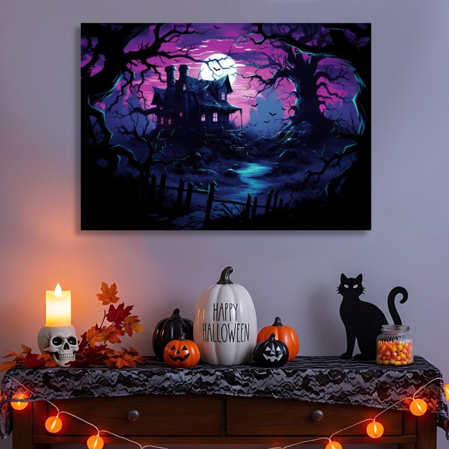 Toile Chemin du crépuscule vers le manoir d'Halloween ha (Créateur téléchargé)