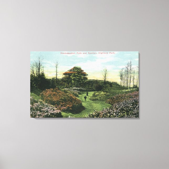 Toile Chemin et pavillon Rhododendron de Highland Park (Recto)