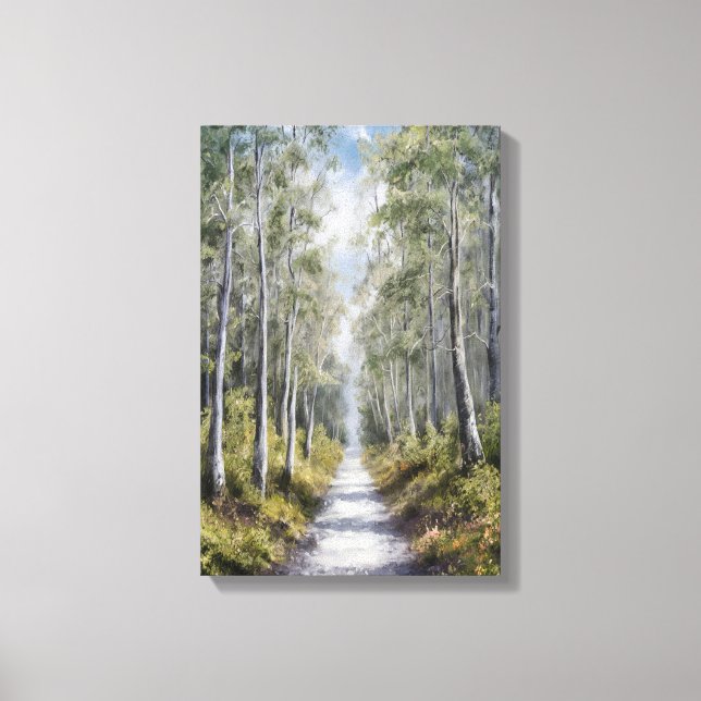 Toile Chemin forestier Serene - Paysage naturel paisible (Recto)