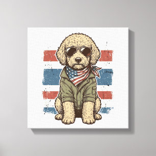 Toile Chemise de conception de gravure vintage de chien